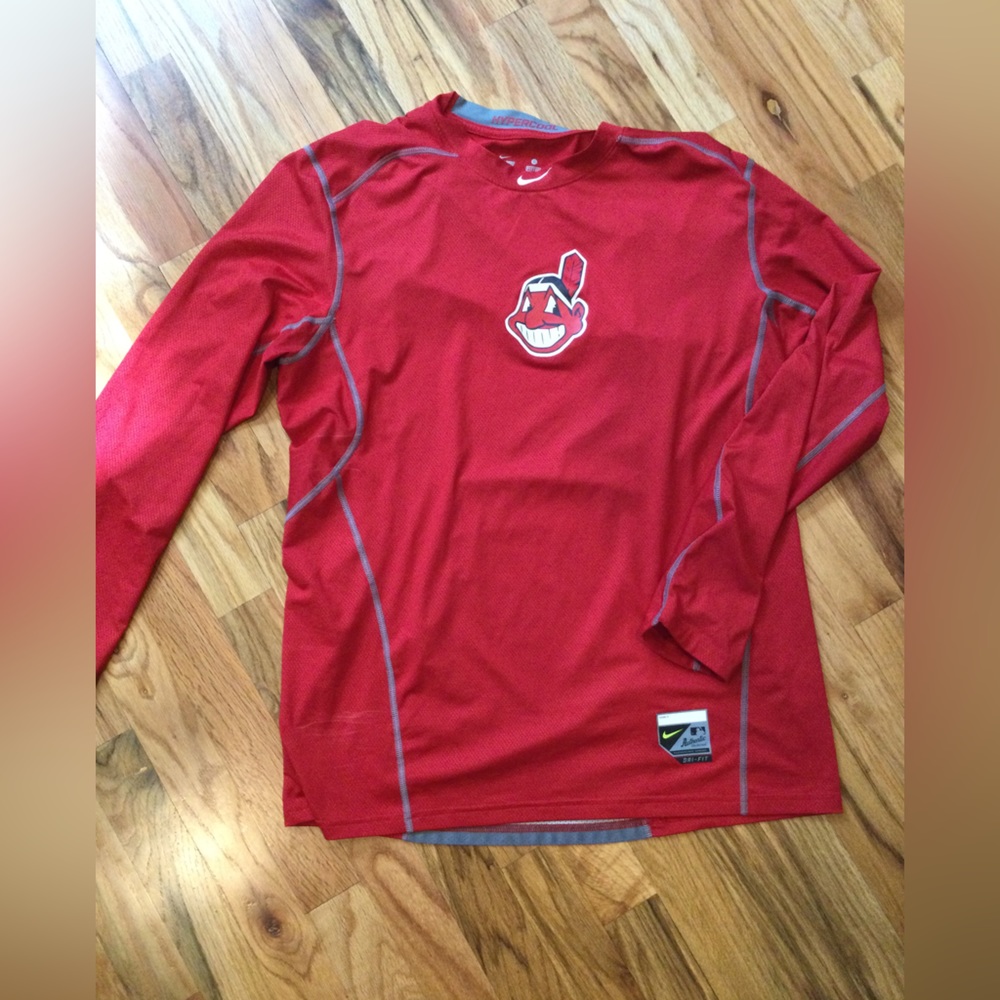 Nike Hypercool Long Sleeve Shirt - Cleveland Indians